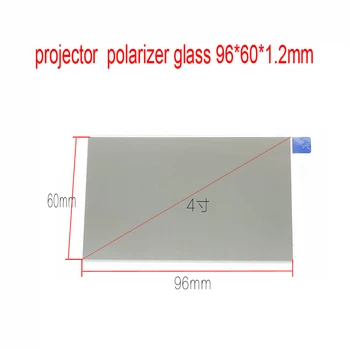 термоизолирующее стекло поляризатора 96*60*1.2 мм для ремонта 4-дюймового ЖК-мини-светодиодного проектора THUNDEAL YG-300 YG 400