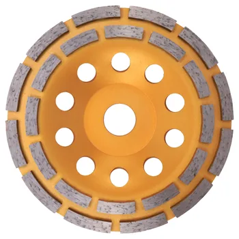 150 мм 7-дюймовый Алмазный 2-рядный Сегментный шлифовальный круг, Шлифовальный диск, Шлифовальная машина, Шлифовальная чашка, Абразивные инструменты, отверстие 22 мм для бетона, гранита