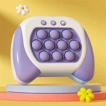 Игра-головоломка Quick Push Bubble Fidget Sensory Toys Whack A Mole Быстрое Нажатие Пузыря с Музыкой и Мигающей Игрушкой Для Снятия Стресса В Подарок Малышу