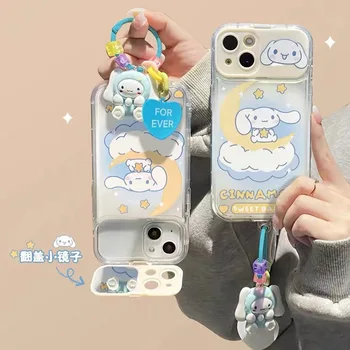 Креативный Мультяшный Зеркальный чехол Sanrio Cinnamoroll из ТПУ для Iphone Подходит для Защитного чехла iPhone 14 13 12 11 Pro Max