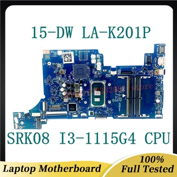Материнская плата GPT52 LA-K201P Для ноутбука HP 15-DW 15T-DW Материнская Плата С процессором SRK08 I3-1115G4 100% Полностью Протестирована, Работает хорошо