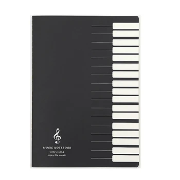Записная книжка с музыкальными нотами в пять строк, музыкальная вкладка, записная книжка для персонала