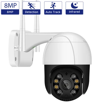 8MP 4K Wifi IP-Камера PTZ С Автоматическим Отслеживанием 4MP 2MP CCTV Камера Наблюдения Наружная Беспроводная Камера Безопасности ИК Ночного Видения ICSEE