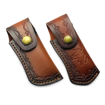 Портативные ножны для хранения складных ножей Чехлы с петлей для ремня Кожаные Кобуры Держатель карманного ножа на поясе Прочный