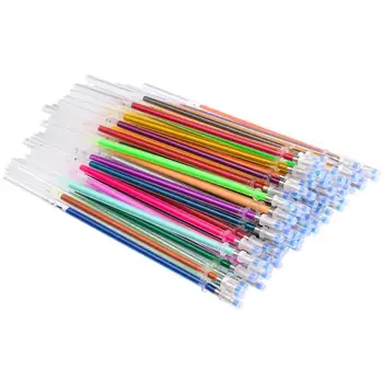 100шт ручка для заправки разноцветных гелевых ручек Студенческие канцелярские принадлежности для рисования каракулями (разноцветные)