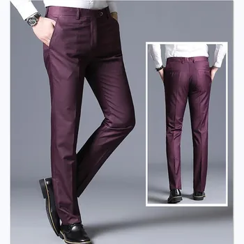 Мужские костюмные брюки 2023 Весна Мужские Модельные брюки Прямые Деловые Офисные брюки Мужские Официальные брюки Мужские Черные Модельные брюки