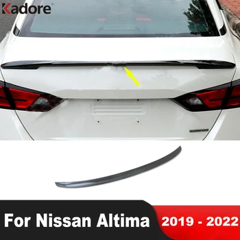 Для Nissan Altima 2019 2020 2021 2022 Карбоновый Задний Спойлер Багажника, Накладка На Заднюю Дверь, Декоративная Полоска, Автомобильные Аксессуары