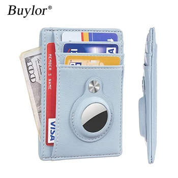 Мужской кошелек Buylor с воздушной биркой, высококачественный держатель для визитных карточек, тонкий кошелек из искусственной кожи, защитная крышка, футляр для карт, портмоне для монет