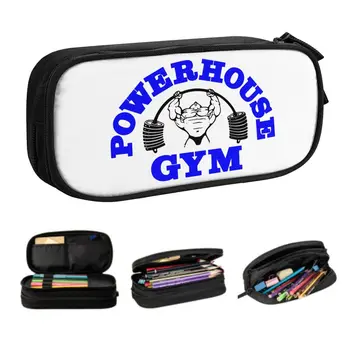Индивидуальные пеналы Powerhouse Gym Kawaii для девочек и мальчиков, Большая емкость, футляр для карандашей для бодибилдинга, фитнеса, школьные принадлежности